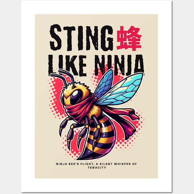 Sting Like Ninja Honey Bee Lover Wall Art by Odetee